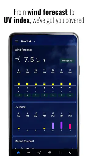 Transparent clock & weather screenshot