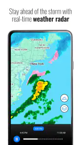 Transparent clock & weather screenshot