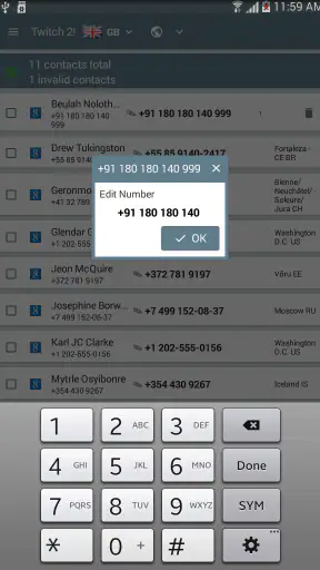Twitch 2! Contacts Formatter screenshot
