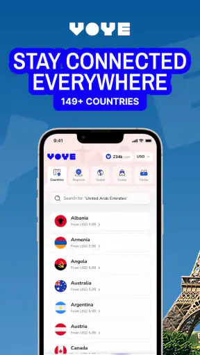 Voye: eSIM לחו״ל screenshot