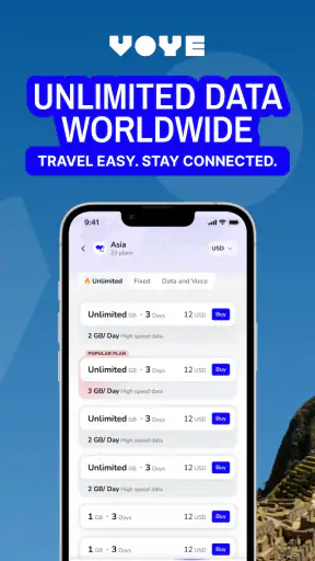 Voye: eSIM לחו״ל screenshot
