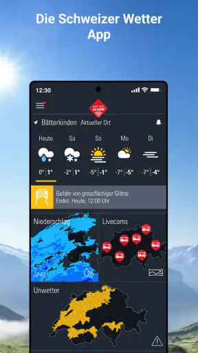 Wetter Alarm Schweiz - Meteo screenshot