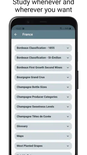 Wine Study screenshot