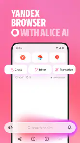 Yandex Browser with Alice AI screenshot
