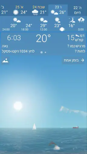 YoWindow מזג אוויר וטפטים screenshot