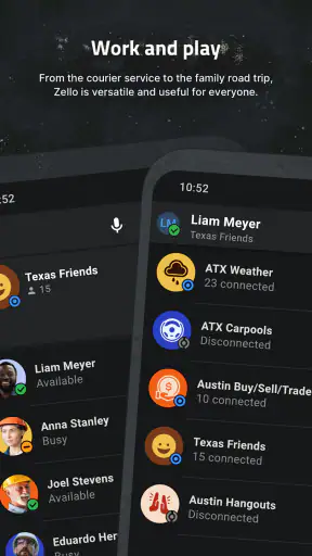 Zello PTT Walkie Talkie screenshot