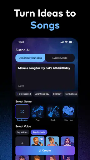 Zurna: AI Song & Music Maker screenshot