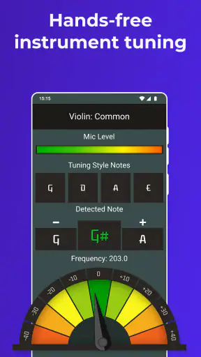 טיונר לכלי נגינה screenshot
