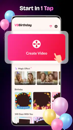 יוצר סרטוני יום הולדת screenshot