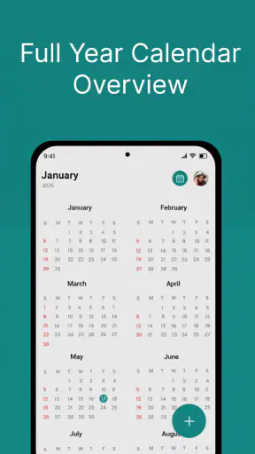 לוח שנה: תכנון ולוח זמנים screenshot