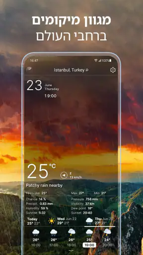 מזג אויר בשידור חי° screenshot