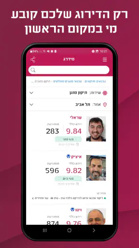 מידרג - דירוג בעלי מקצוע screenshot