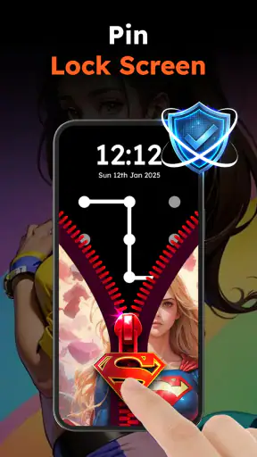 מסך טפטים של נעילת רוכסן screenshot