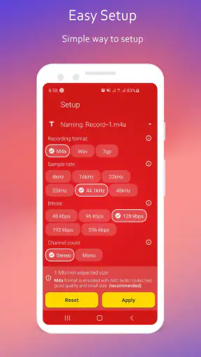 מקליט קול HD - מקליט אודיו וסא screenshot
