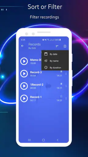מקליט קול HD - מקליט אודיו וסא screenshot