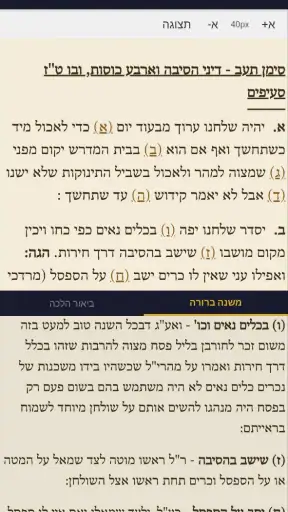 משנה ברורה - Mishna Berura screenshot