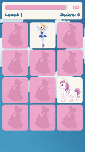 נסיכה משחק זיכרון לילדים screenshot