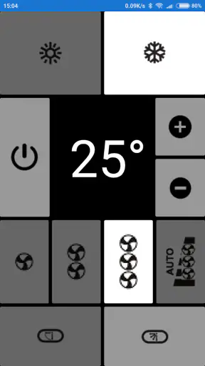 שלט למזגן אלקטרה, פשוט, 0-הגדר screenshot