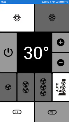 שלט למזגן אלקטרה, פשוט, 0-הגדר screenshot