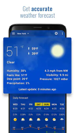 שעון ומזג אוויר Sense V2 screenshot
