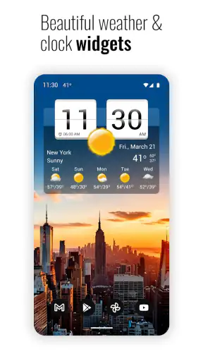 שעון ומזג אוויר של Sense Flip screenshot