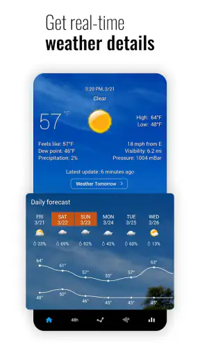 שעון ומזג אוויר של Sense Flip screenshot