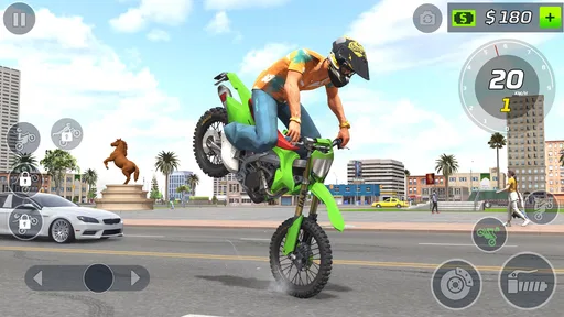 jeu de wheeling en moto screenshot
