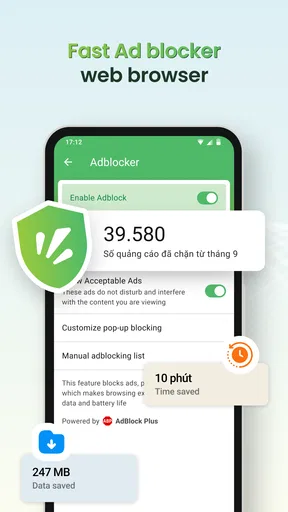 Cốc Cốc: Browser & Adblock screenshot
