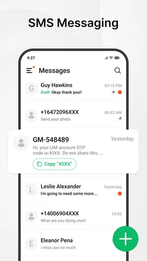 Messages screenshot
