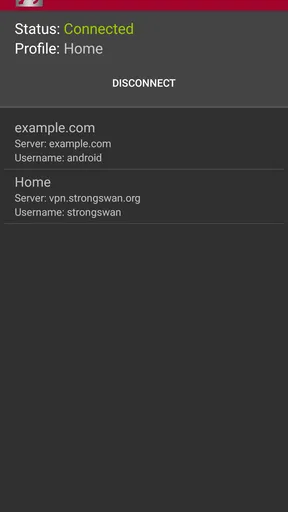 strongSwan VPN Client screenshot