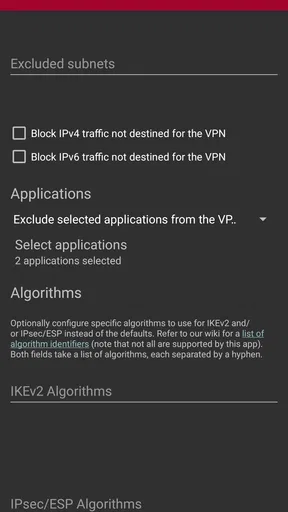 strongSwan VPN Client screenshot