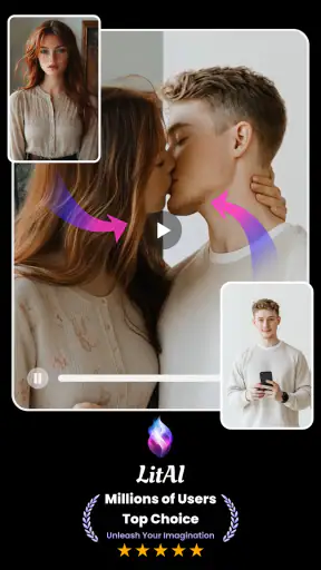 AIキス動画＆AIハグ動画 -LitAI screenshot