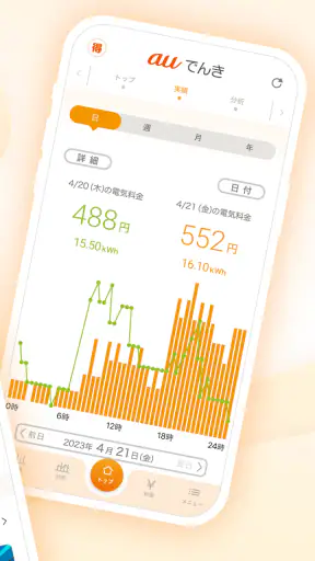 auでんき　電気が見える！電気の使いすぎもお知らせ！ screenshot