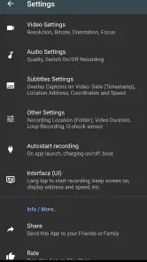 Droid Dashcam DVR screenshot