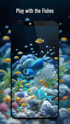 Fish On Screen 3D Wallpaper screenshot