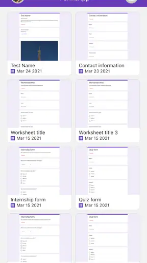 FormsApp - Manage your Forms screenshot