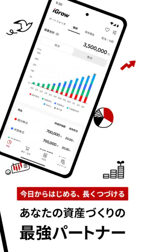 iGrow - 楽天証券の資産づくりアプリ screenshot