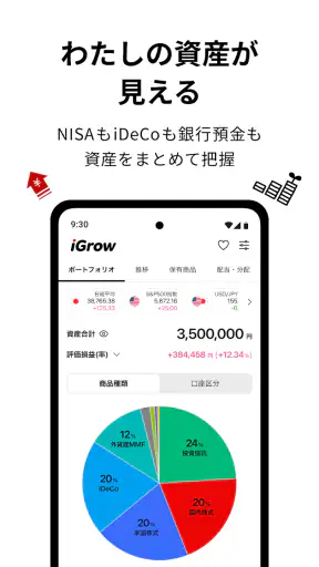 iGrow - 楽天証券の資産づくりアプリ screenshot