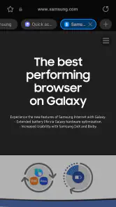 Samsung Browser screenshot