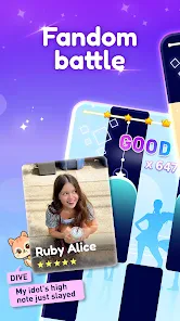 k-pop 音ゲー: ピアノタイル & リズムゲーム screenshot