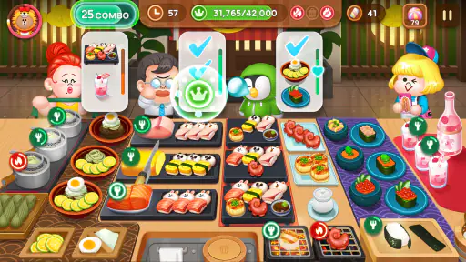 LINE シェフ かわいいクッキングゲームでレストラン経営！ screenshot