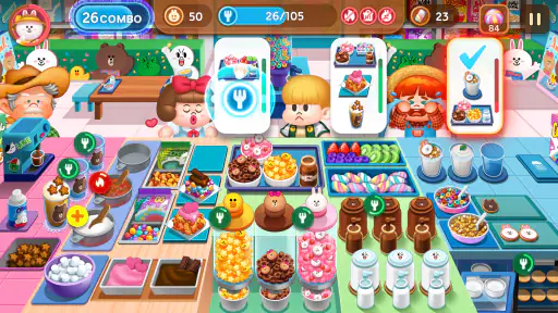 LINE シェフ かわいいクッキングゲームでレストラン経営！ screenshot