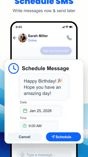 Messages: SMS, Messenger, Home screenshot