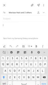 Samsung Eメール screenshot