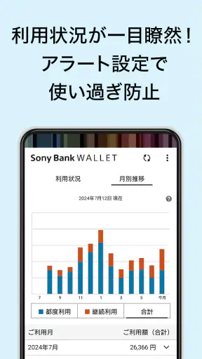 Sony Bank WALLET screenshot