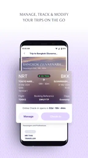 Thai Airways screenshot