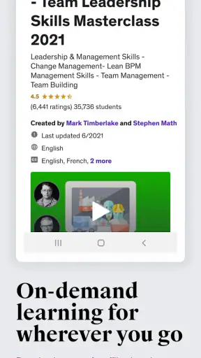 Udemy Business screenshot