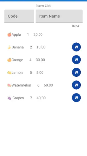 Weighing Scale Barcoding app screenshot