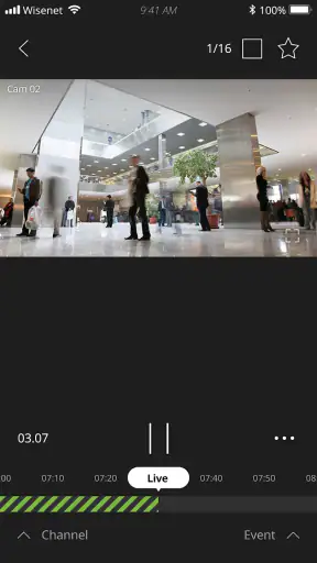 Wisenet mobile screenshot