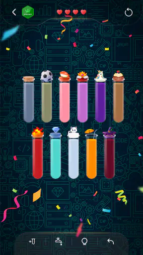 ウォーターソート：パズルゲーム screenshot
